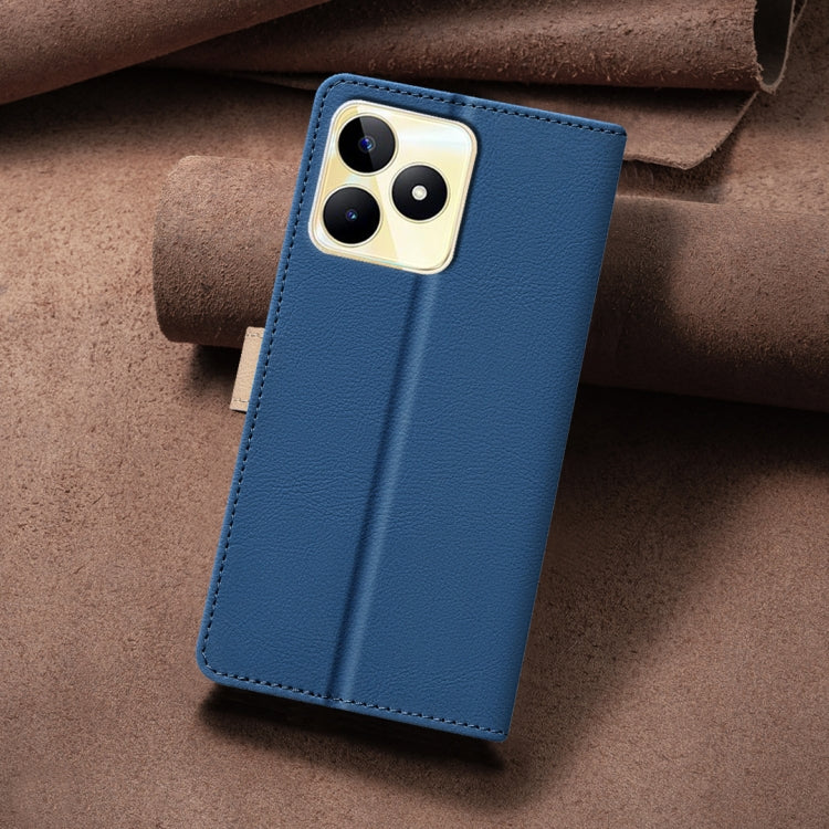 For Realme C53 Color Matching RFID Anti-theft Leather Phone Case