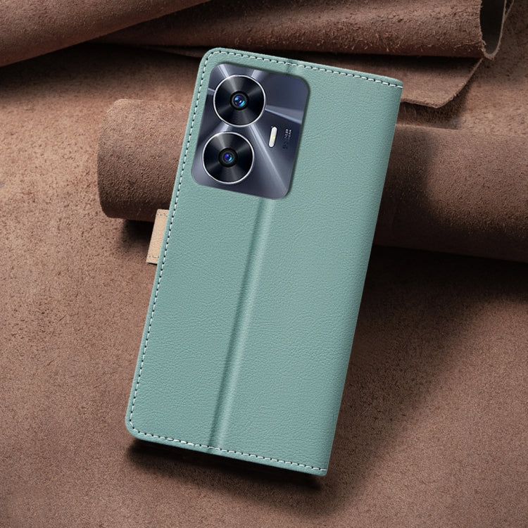 For Realme C55 Color Matching RFID Anti-theft Leather Phone Case