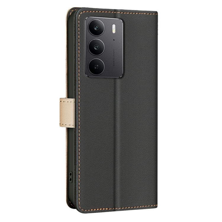 For Realme C75 4G Color Matching RFID Anti-theft Leather Phone Case