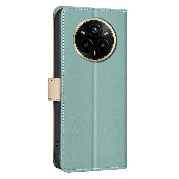 For Realme 14 Pro Color Matching RFID Anti-theft Leather Phone Case