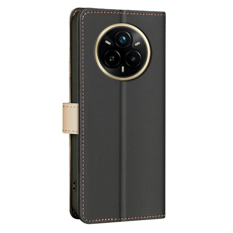 For Realme 14 Pro Color Matching RFID Anti-theft Leather Phone Case