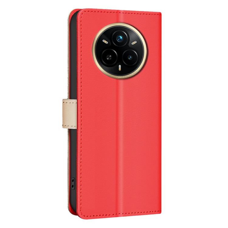 For Realme 14 Pro Color Matching RFID Anti-theft Leather Phone Case