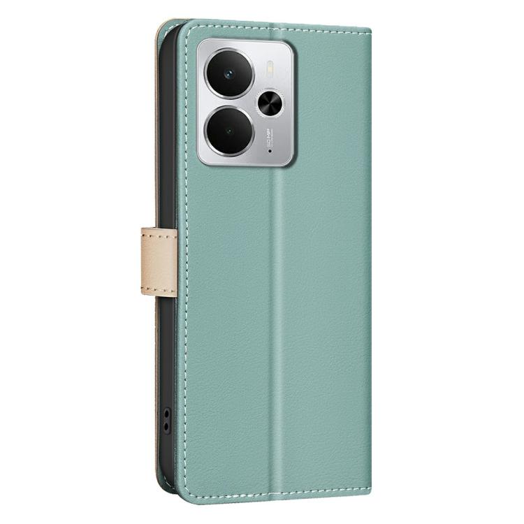For Realme 14 5G Global Color Matching RFID Anti-theft Leather Phone Case