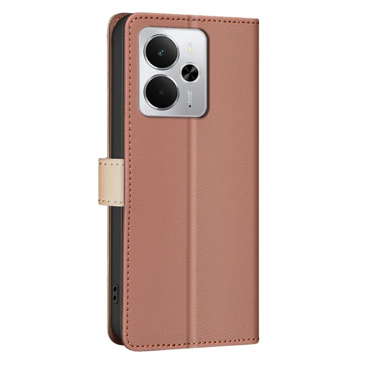 For Realme 14 5G Global Color Matching RFID Anti-theft Leather Phone Case