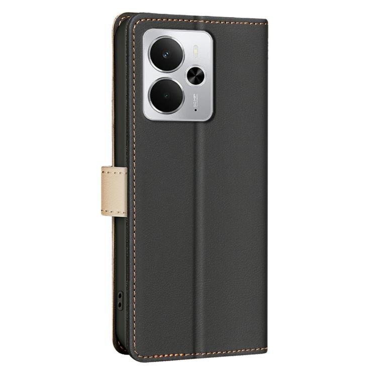 For Realme 14 5G Global Color Matching RFID Anti-theft Leather Phone Case