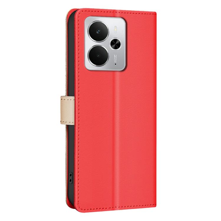 For Realme 14 5G Global Color Matching RFID Anti-theft Leather Phone Case