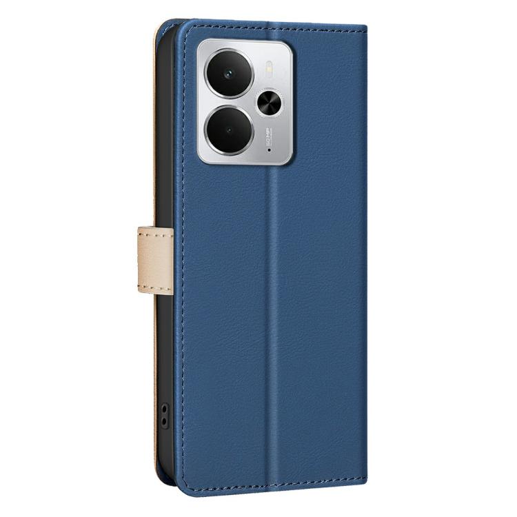 For Realme 14 5G Global Color Matching RFID Anti-theft Leather Phone Case