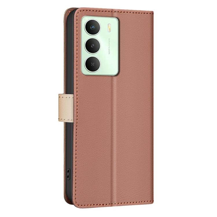 For Realme 14X 5G Color Matching RFID Anti-theft Leather Phone Case