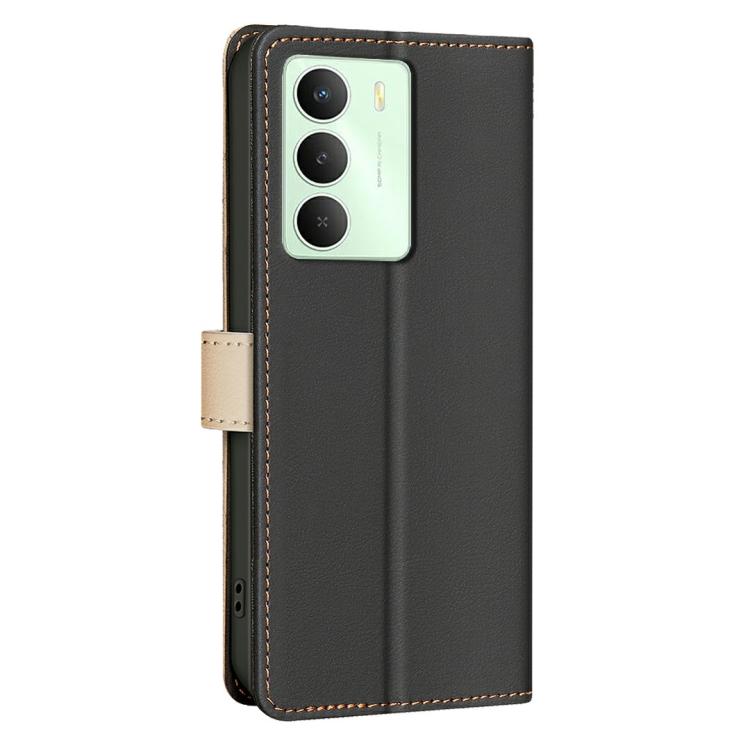 For Realme 14X 5G Color Matching RFID Anti-theft Leather Phone Case