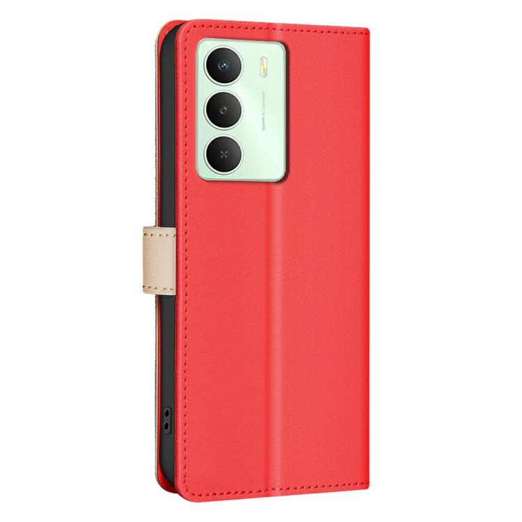 For Realme 14X 5G Color Matching RFID Anti-theft Leather Phone Case