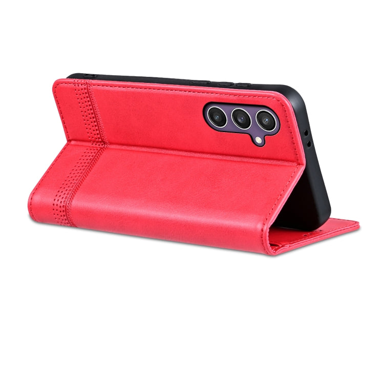 For Samsung Galaxy S24 FE 5G AZNS Magnetic Calf Texture Flip Leather Phone Case