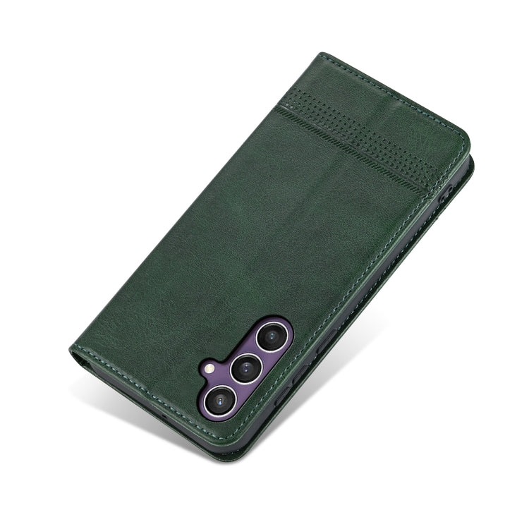 For Samsung Galaxy S24 FE 5G AZNS Magnetic Calf Texture Flip Leather Phone Case