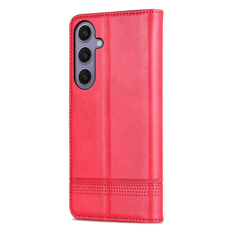 For Samsung Galaxy S25 5G AZNS Magnetic Calf Texture Flip Leather Phone Case