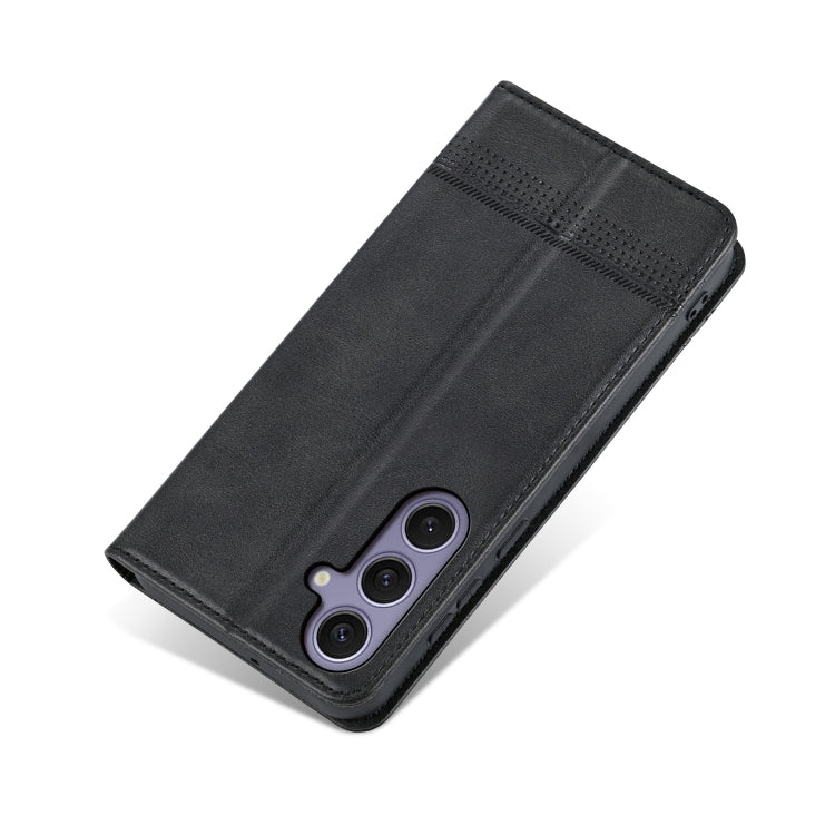 For Samsung Galaxy S25 5G AZNS Magnetic Calf Texture Flip Leather Phone Case