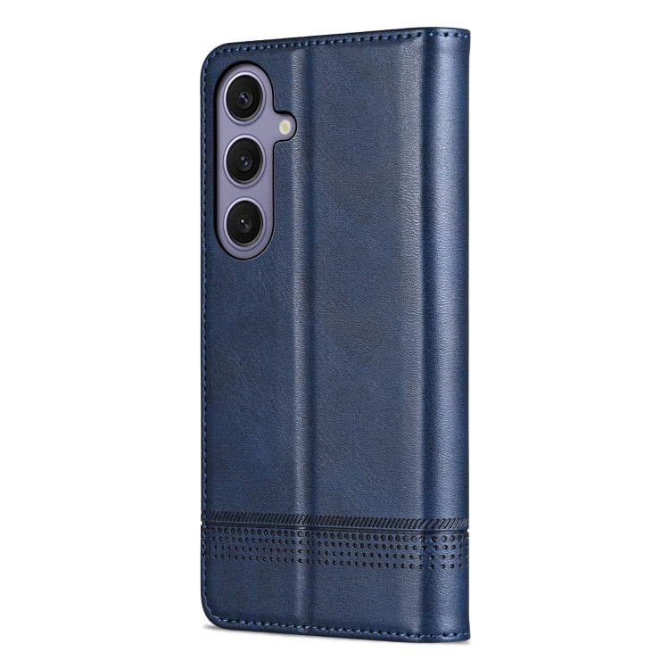 For Samsung Galaxy S25 5G AZNS Magnetic Calf Texture Flip Leather Phone Case