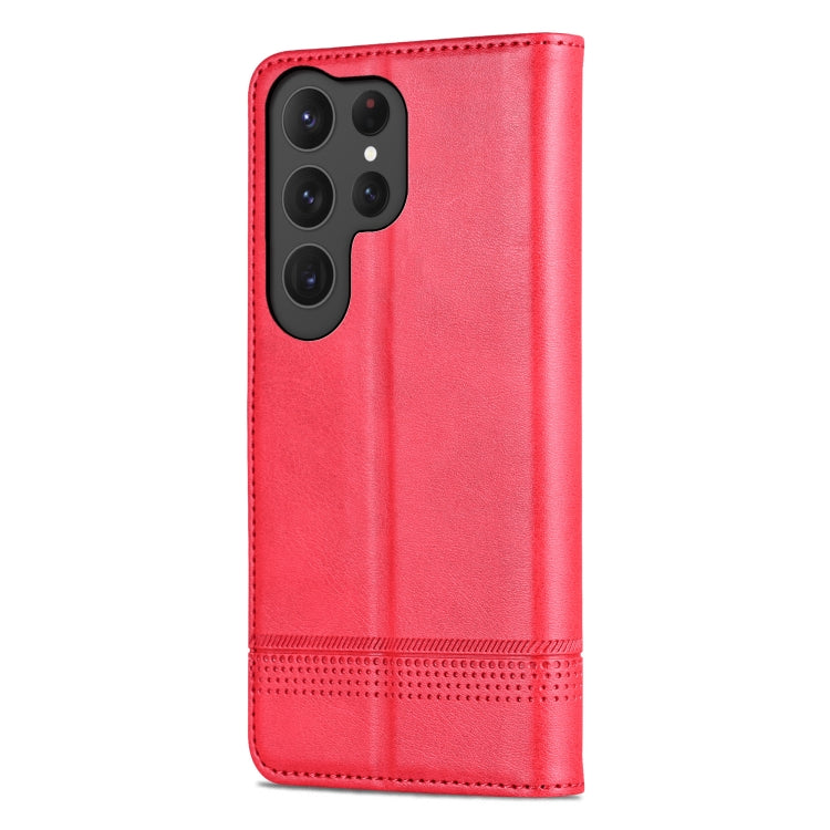 For Samsung Galaxy S25 Ultra 5G AZNS Magnetic Calf Texture Flip Leather Phone Case