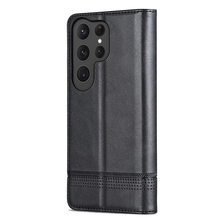 For Samsung Galaxy S25 Ultra 5G AZNS Magnetic Calf Texture Flip Leather Phone Case