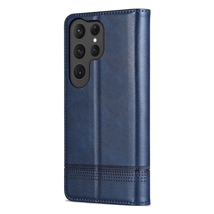 For Samsung Galaxy S25 Ultra 5G AZNS Magnetic Calf Texture Flip Leather Phone Case