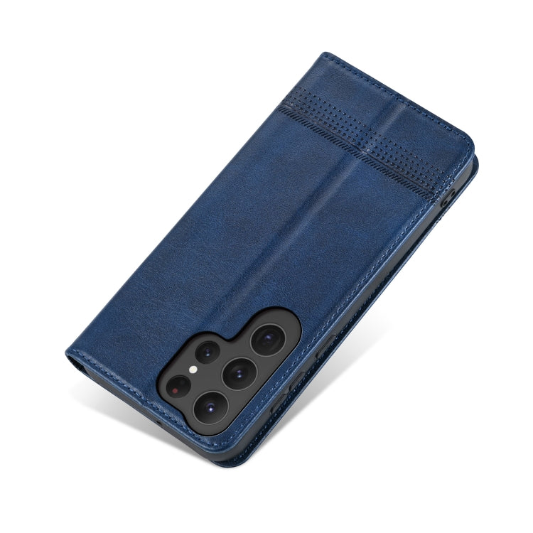 For Samsung Galaxy S25 Ultra 5G AZNS Magnetic Calf Texture Flip Leather Phone Case