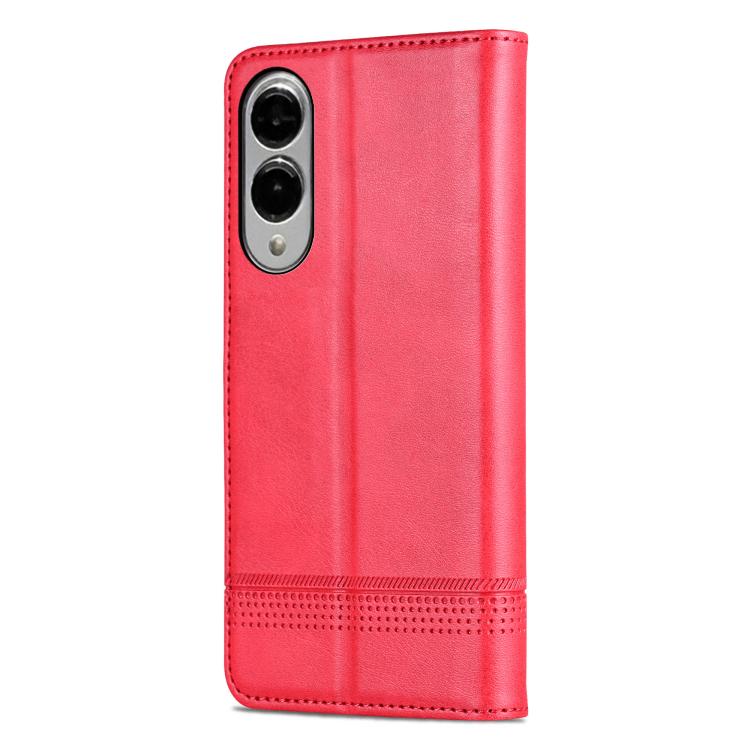 For Samsung Galaxy S25 Edge 5G AZNS Magnetic Calf Texture Flip Leather Phone Case