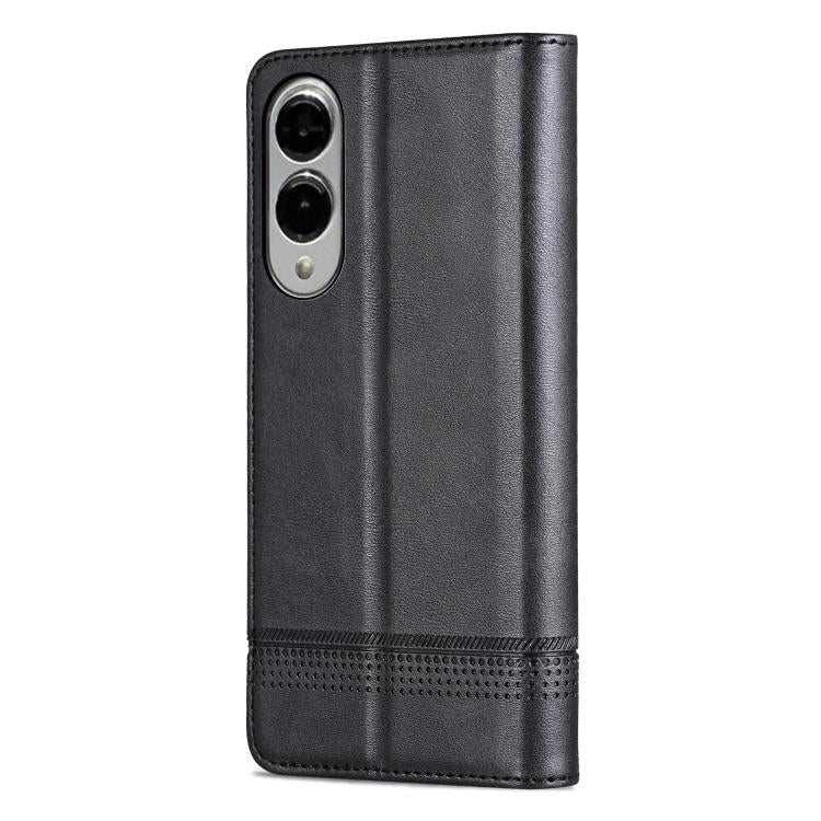For Samsung Galaxy S25 Edge 5G AZNS Magnetic Calf Texture Flip Leather Phone Case