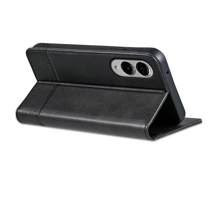 For Samsung Galaxy S25 Edge 5G AZNS Magnetic Calf Texture Flip Leather Phone Case