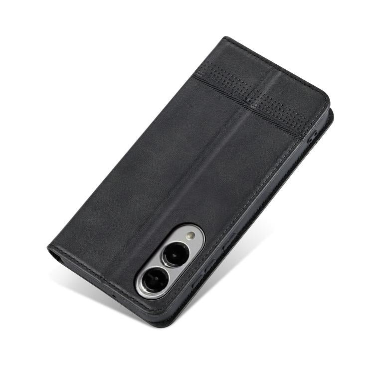 For Samsung Galaxy S25 Edge 5G AZNS Magnetic Calf Texture Flip Leather Phone Case