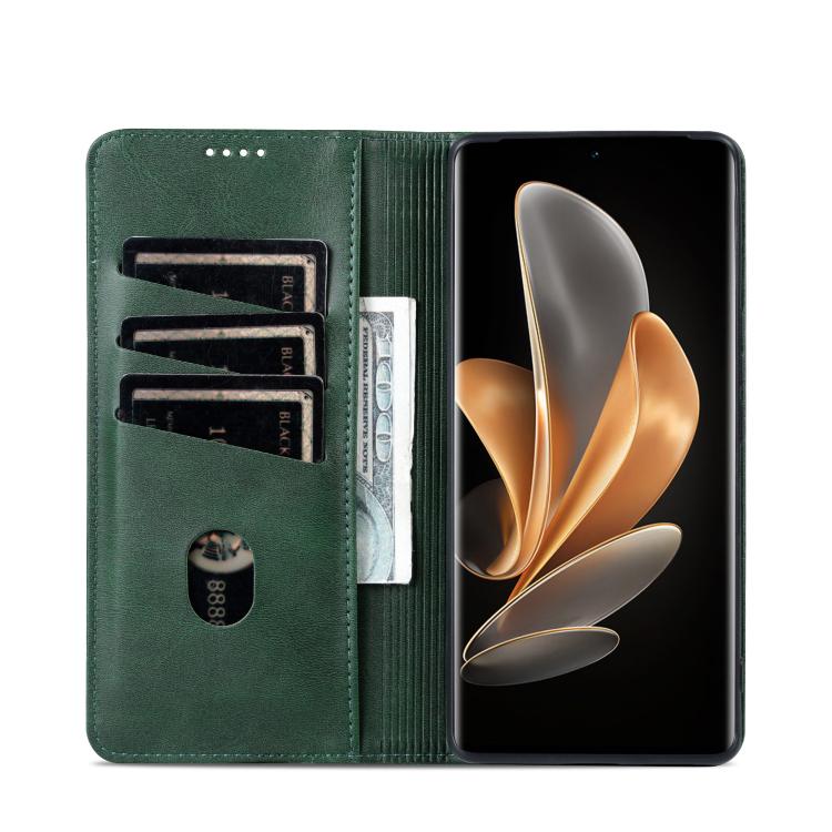 For Samsung Galaxy S25 Edge 5G AZNS Magnetic Calf Texture Flip Leather Phone Case