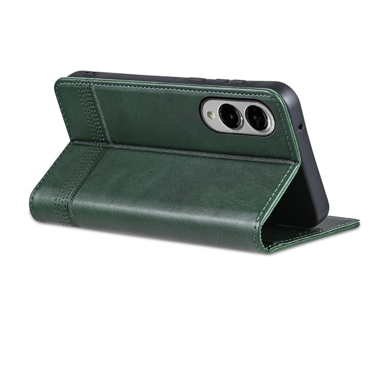 For Samsung Galaxy S25 Edge 5G AZNS Magnetic Calf Texture Flip Leather Phone Case
