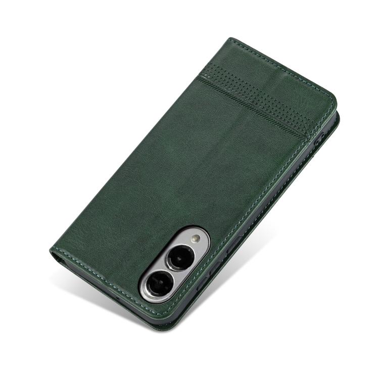 For Samsung Galaxy S25 Edge 5G AZNS Magnetic Calf Texture Flip Leather Phone Case