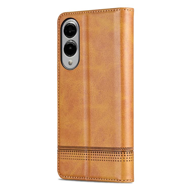 For Samsung Galaxy S25 Edge 5G AZNS Magnetic Calf Texture Flip Leather Phone Case