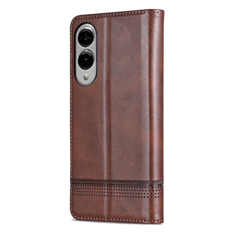For Samsung Galaxy S25 Edge 5G AZNS Magnetic Calf Texture Flip Leather Phone Case