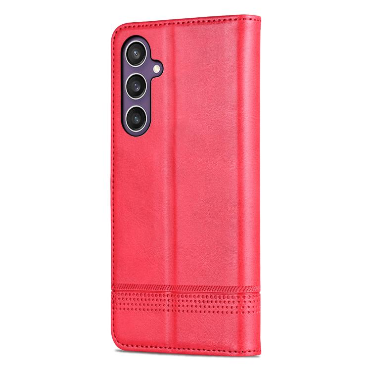 For Samsung Galaxy S25 FE 5G AZNS Magnetic Calf Texture Flip Leather Phone Case