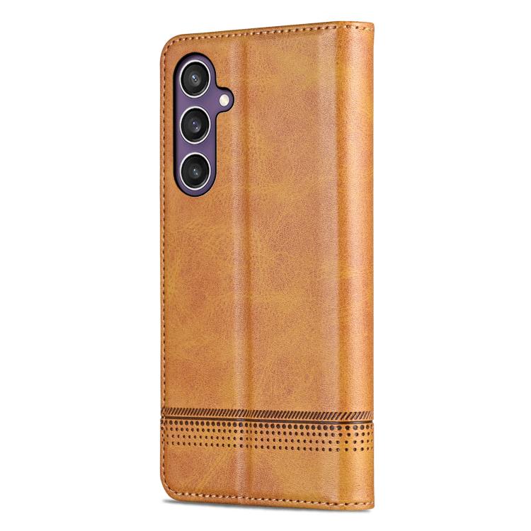 For Samsung Galaxy S25 FE 5G AZNS Magnetic Calf Texture Flip Leather Phone Case