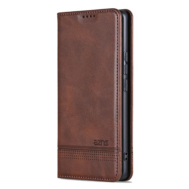 For Samsung Galaxy S26+ 5G AZNS Magnetic Calf Texture Flip Leather Phone Case