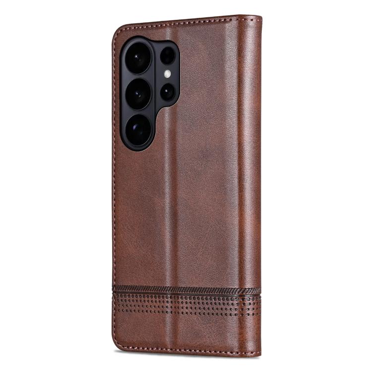 For Samsung Galaxy S26 Ultra 5G AZNS Magnetic Calf Texture Flip Leather Phone Case