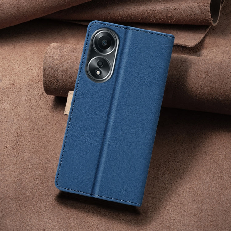 For OPPO A58 4G Color Matching RFID Anti-theft Leather Phone Case