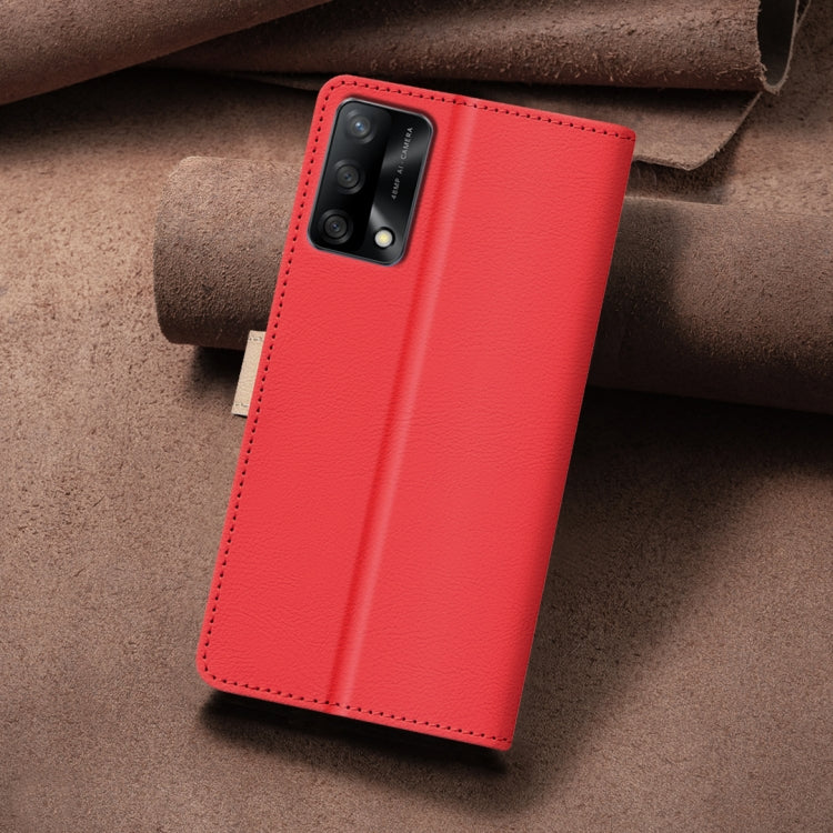 For OPPO A74 4G / F19 4G Color Matching RFID Anti-theft Leather Phone Case