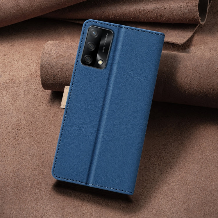 For OPPO A74 4G / F19 4G Color Matching RFID Anti-theft Leather Phone Case