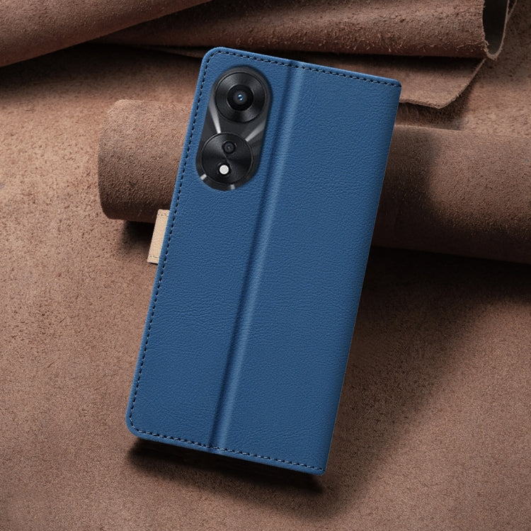 For OPPO A78 5G Color Matching RFID Anti-theft Leather Phone Case