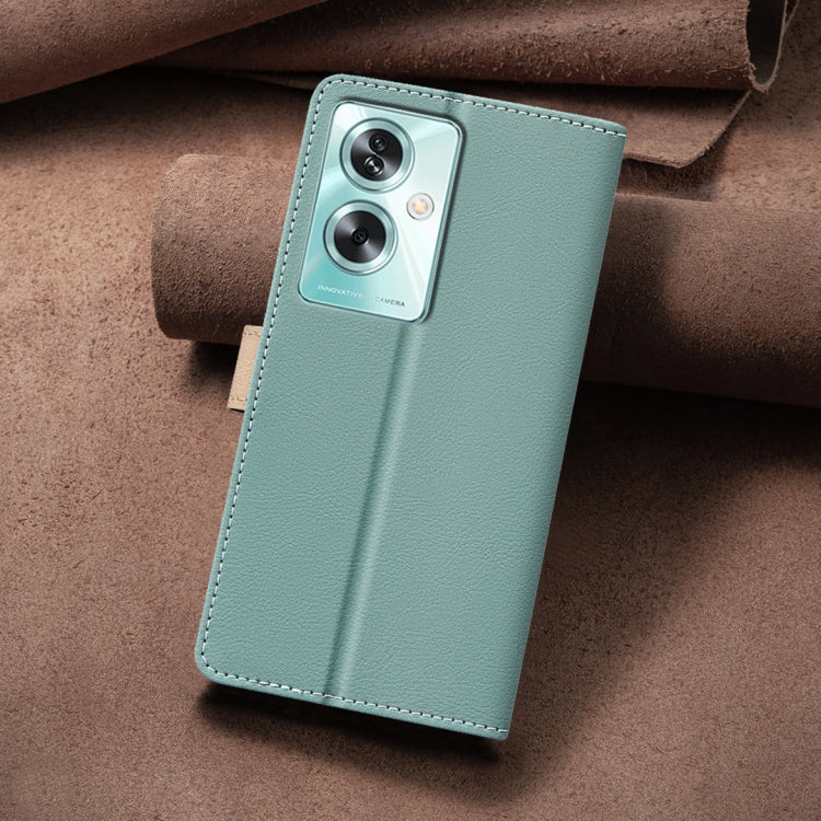 For OPPO A79 5G Color Matching RFID Anti-theft Leather Phone Case
