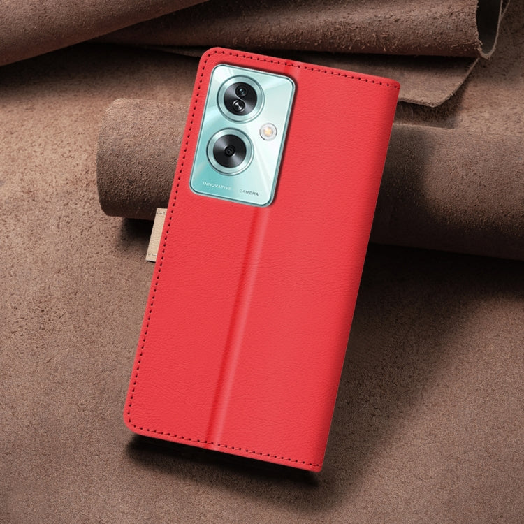 For OPPO A79 5G Color Matching RFID Anti-theft Leather Phone Case