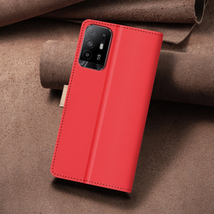 For OPPO A94 5G / Reno5 Z / F19 Pro+ Color Matching RFID Anti-theft Leather Phone Case