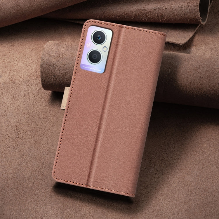 For OPPO A96 5G / Reno7 Z Color Matching RFID Anti-theft Leather Phone Case
