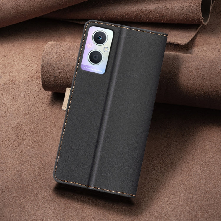 For OPPO A96 5G / Reno7 Z Color Matching RFID Anti-theft Leather Phone Case