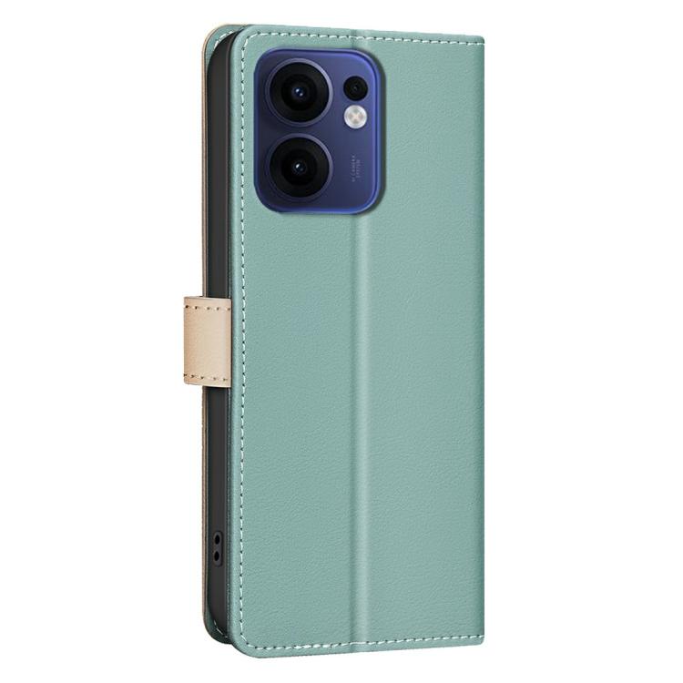 For OPPO Reno13 F 5G Color Matching RFID Anti-theft Leather Phone Case