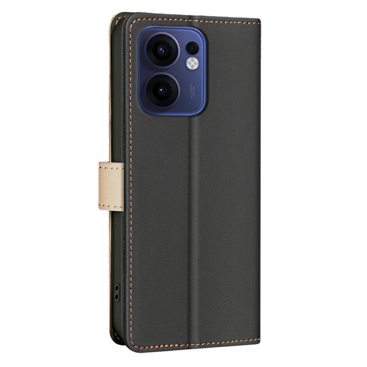 For OPPO Reno13 F 5G Color Matching RFID Anti-theft Leather Phone Case