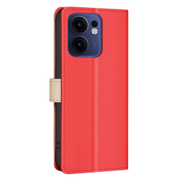 For OPPO Reno13 F 5G Color Matching RFID Anti-theft Leather Phone Case