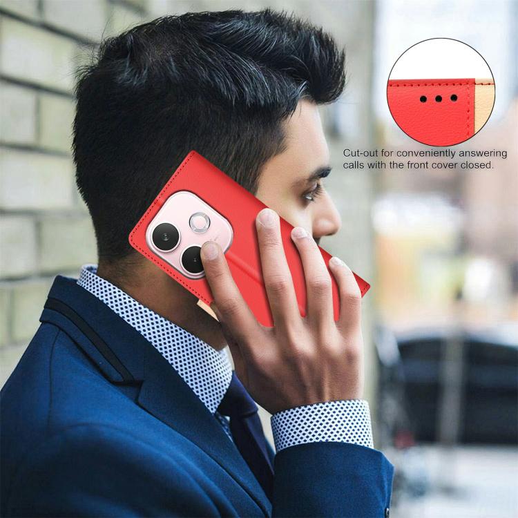For OPPO A5 Pro 5G Color Matching RFID Anti-theft Leather Phone Case