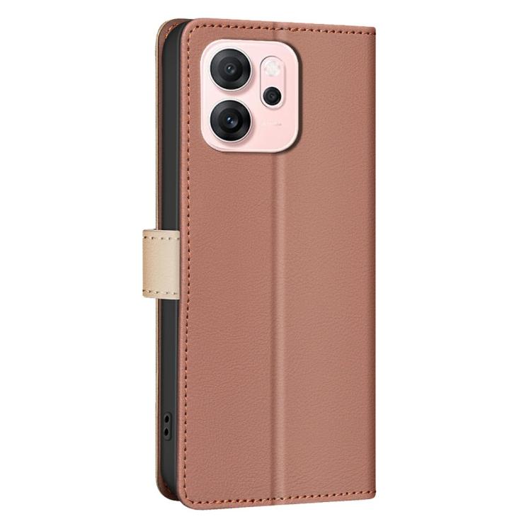 For OPPO Reno14 F 5G Color Matching RFID Anti-theft Leather Phone Case
